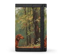 Animal Pit Bull Trifold Wallet Front Pocket Coin Purse - Slim Credit Card Holder for Men & Women, Wiener Dog, One Size, Classic