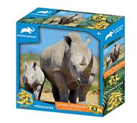 Animal Planet Rhinoceros 3D Effect 63 Piece Puzzle