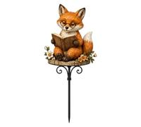 Animal Plant Stakes Iron Fairy Reading Figurines Decoration