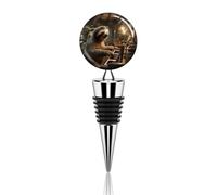 Animal Playing Piano Wine Stopper Zinc Alloy Beverage Bottle Stopper Reusable Leak Proof Wine Cork Cute Champagne Saver Decorative Bottle Sealer Plug Gift for Men Women