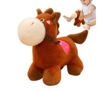 Animal Plush Doll,Stuffed Horse Animal Doll Toy | Soft Huggable Companion Calm Down Decoration for Couch Car Seat Sisters Friends Girlfriend Boys Girls