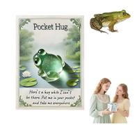 Animal Pocket Hug Gifts, 2025 New Mini Pocket Hug Greeting Cards, Cute Turtle Encouragement, Bulk Little Emotional Support for Christmas Anniversary Valentines Birthday (Frog)