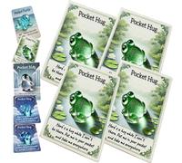 Animal Pocket Hug Gifts, Keepsake with Positive Cards, Encouragement Greeting Card, for Friend Birthday Thanksgiving Anniversary (StyleB,4PCS)