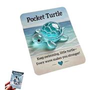 Animal Pocket Hug Gifts,Mini Resin Animal Hug Token with Card,Cute Turtle Encouragement,Keepsake Gift for Friend Birthday Anniversary (A)