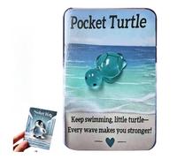 Animal Pocket Hug Gifts,Mini Resin Animal Hug Token with Encouragement Cards,Cute Turtle Encouragement,Encouragement Greeting Card Gifts for Friend Birthday Thanksgiving Anniversary (Turtle 1pcs)