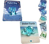 Animal Pocket Hug Gifts, Pocket Hug Resin Animals, Turtle Pocket Hug for Kids & Adults, Cute Mini Animal Hug Cards, Emotional Support, for Birthday Thanksgiving Anniversary (Turtle+Polar Bear)