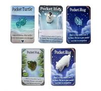 Animal Pocket Hug Gifts, Resin Animals Token with Mini Pocket Hug Greeting Cards for Friends, Cute Turtle Encouragement, Bulk Little Emotional Support for Christmas Anniversary Valentines Birthday