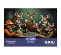 Animal Poker Game Durable Interlocking Pieces Fun Hobby for Spare Time, Evenings, Weekends And Holiday Breaks 52x38cm/1000pcs