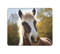 Animal Pony Horse Mouse Pad with Anti-fray Stitching, Waterproof Gaming Mouse Mat for Women Men Non-Slip Rubber Base Computer Mousepad for Laptop Office Desk Accessories 7 x 8.6 in