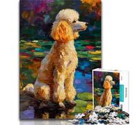 Animal Poodle Jigsaw Puzzles for Adults 1000 Piece Puzzle,for Educational Game Challenge Toy for Is Ideal As A Gift for The Whole Family (75x50cm)