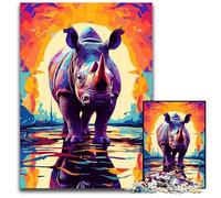 Animal Pop Art Jigsaw Puzzle 1000 Pieces Wooden Jigsaw Puzzles Home Activity for Holidays Birthdays And Family Game Nights 1000 PCS(75x50cm)