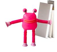 Animal Pop Tubes - Red Frog Telescopic Toy, Colorful Suction Cup Cylinder, Flexible Pop Sensory Manipulative, Interactive For Educational Plaything | toddles Preschool Children Boys Girls Activity