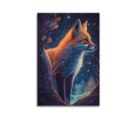 Animal Poster Foxes Looking Into The Distance Decorative Painting Canvas Art Picture 12x18inch(30x45cm)