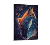 Animal Poster Foxes Looking Into The Distance Decorative Painting Canvas Art Picture 12x18inch(30x45cm)
