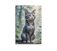 Animal Poster Kittens Looking Into The Distance Decorative Painting Canvas Art Picture 24x36inch(60x90cm)