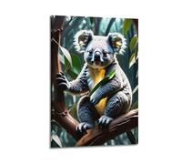 Animal Poster Koala Australia Eucalyptus Forest Cute Relaxing Wildlife Nature Decorative Canvas Family Bedroom Artwork Picture Painting 24x36inch(60x90cm)