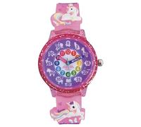 Animal Preschool Watch - Quality Teaching Time Analog Watch with 3D Band, Animals, Colors and Numbers for Children, Kids, Boys, Girls, Unicorn - Pink - Animal, Unicorn