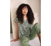 Animal Print Blouse M&Co White 14