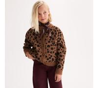 Animal Print Cardigan in Chunky Knit leopard print