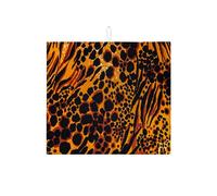 Animal Print Dish Drying Mats For Kitchen Counter, Bold Leopard Absorbent Dish Drainer Rack Mat, Exotic Microfiber Drying Pad For Kitchen Counter Coffee Bar Protector 16x18 Inch