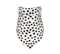 Animal Print Dots Black And White Dalmatian,Bib Scarf Triangle Hood Adjustable Pet Scarf Washable Hood Suitable for Small, Medium and Large Dogs and Cats