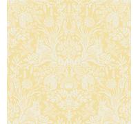 Animal Print Floral Wallpaper Flowers Hedgehogs Rabbits Butterflies Yellow from YöL