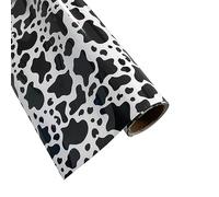 Animal Print Heat Transfer Vinyl Roll 12 Inch x 5 Feet Animal Pattern Vinyl Iron on HTV for Clothing T-Shirts DIY Decoration (Cow Patterned)