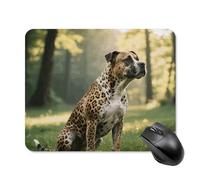 Animal Print Pit Bull Mouse Pad - Non-Slip Rubber Base Ultra-Thin Desk Mat Waterproof & Portable Mousepad for Gaming, Office, Design 20 * 25cm