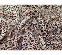 Animal Print Polyester Chiffon Dress Fabric Coral - per metre
