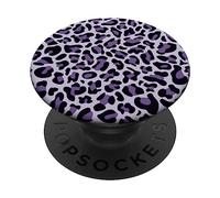 Animal Print Purple And Black Pattern PopSockets Swappable PopGrip