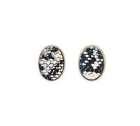 Animal Print Stud Earrings for Women - Leopard, Jaguar, Zebra, Snakeskin - Genuine Leather - Round, Oval, Teardrop - Fashion Statement Earrings - Gift Box Included, Leather