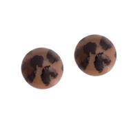 Animal Print Stud Earrings Vintage Acrylic Design Lightweight Hypoallergenic Jewelry Unique Leopard Ear Studs, フリーサイズ