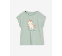Animal print T-shirt for girls grey blue