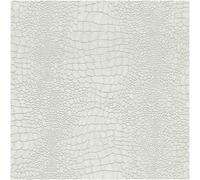 Animal Print Textured Blown Vinyl Wallpaper Charcoal Grey Or Off White