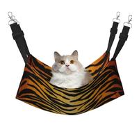 Animal Print Tiger Black Gold,Cat Hanging Hammock Soft Double Sided Hanging Bed for Small Dogs Pet,L