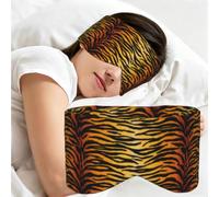 Animal Print Tiger Black Gold, Sleep Mask for Home Travel, Full Eye Covers Light Blocking Eye Mask Sleep Eye and Ear Muffs