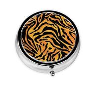 Animal Print TigerMeta Pill Box 3 Compartment Medicine Case,Portable Organizer