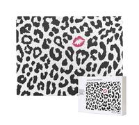 Animal Print With Kiss Shape,500 Pieces Wooden Jigsaw Family Game Jigsaw Puzzles for Adults Teens Home Decor