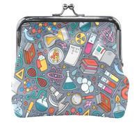 Animal Print Women's Coin Purses & Pouches Kiss Lock Cartoon Instrument Gray Change Purse for Girls, Cartoon Instrument Gray, OneSize