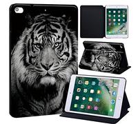 Animal Printed FINDING CASE Fit Apple iPad Mini 4/5 Tablet - Printed PU Flip Leather Smart Lightweight Shell Stand Cover Case for iPad Mini 4 Mini 5 (Tiger)