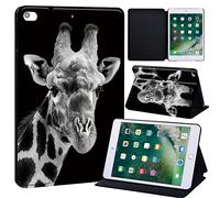 Animal Printed FINDING CASE Fit Apple iPad Mini 4/5 Tablet - Printed PU Flip Leather Smart Lightweight Shell Stand Cover Case for iPad Mini 4 Mini 5 (Giraffe)