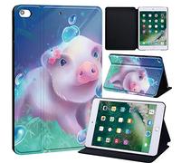 Animal Printed FINDING CASE Fit Apple iPad Mini 4/5 Tablet - Printed PU Flip Leather Smart Lightweight Shell Stand Cover Case for iPad Mini 4 Mini 5 (pink piggy)