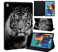 Animal Printed FINDING CASE Fit Samsung Galaxy Tab S5e 10.5 Leather Cover 2019 SM-T720 / T725, PU Flip Leather Smart Lightweight Shell Stand Cover Case for Samsung Galaxy Tab S5e 10.5 2019 (Tiger)
