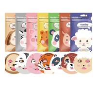 Animal Printed Sheet Face Masks Set - 7Pcs Hydrating Masks for Women And Girls, Moisturizing, Skincare for All Skin Types - Fun Gift Set