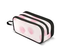 Animal Prints Pencils Pouch Zipper Pencil Case Classroom Pen Bag Boys College High School Office Supplies Pastel Blush Watercolor Textures Pencil Storage Bags 8.86x3.54x4.33in