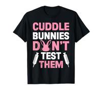 Animal Protection CUDDLE BUNNIES DON'T TEST Animal Testing T-Shirt