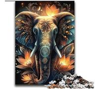 Animal Psychedelic Elephant 2000 Pieces Jigsaw Puzzles for Adults And Teens, Stress Reliever Staycation Kill Time Enhance Love between Couples (70x100cm)