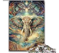 Animal Psychedelic Elephant Jigsaw Puzzles for Teenagers 2000 Pieces, Decompressing Intellectual Educational Toy Educational Game for Birthday, Chrismas (70x100cm)