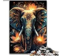 Animal Psychedelic Elephant Puzzles for Adults And Teenagers, Family Game Stress Reliever Difficult Challenge Great Gifts And Toys (50x75cm)