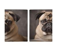Animal Pug Dog Passport Card Holder Travel Passport Covers Case Pu Passport Book Cover Passport Wallet Cover Case Passport Protective Cover Unisex Passport Protector, style, 20.3x13.8cm
